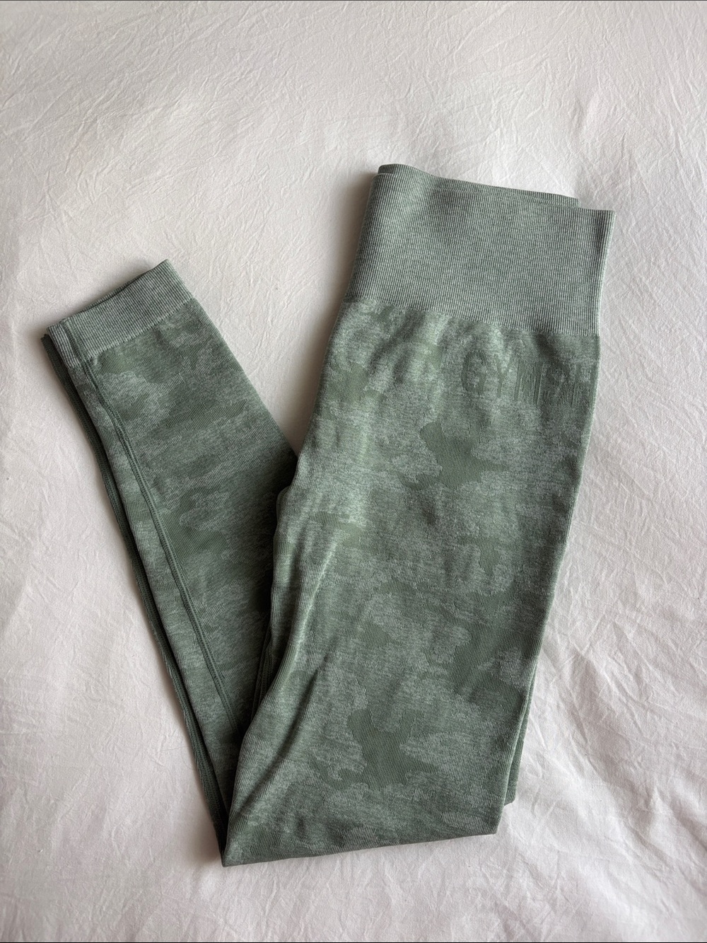 Gymshark Seamless Green Camo Leggings